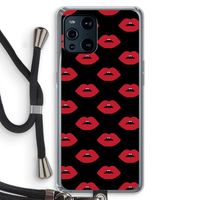 Lips: Oppo Find X3 Pro Transparant Hoesje met koord