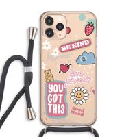 Positivity: iPhone 11 Pro Max Transparant Hoesje met koord