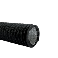 Ongeïsoleerde zwarte flexibele slang - Ø200mm - 1 meter