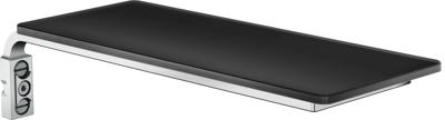 Hansgrohe Casetta planchet van veiligheidsglas E, zwart/chroom
