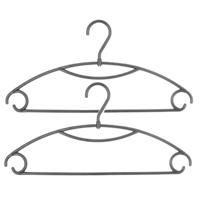 5Five Kledinghangers - 20x - grijs - kunststof - 41 x 20 cm - kleerhangers
