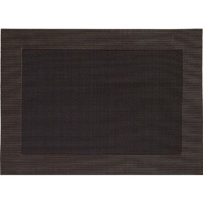 1x Placemat donkerbruin geweven/gevlochten met rand 45 x 30 cm