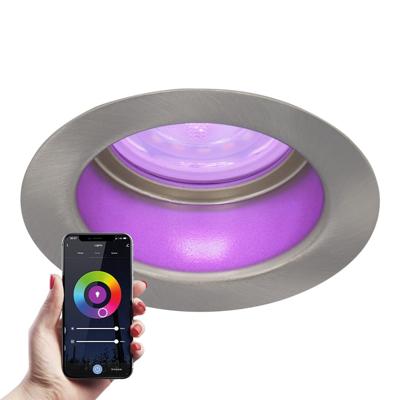 Mari - Smart inbouwspot - IP65 waterdicht - 5,5 Watt 345 Lumen - Wifi + Bluetooth - RGBWW - GU10 - Google Home, Amazon Alexa en Siri - Voor binnen, buiten en badkamer - RVS