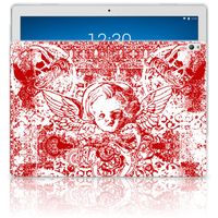 Tablet BackCover Lenovo Tab P10 Angel Skull Rood - thumbnail