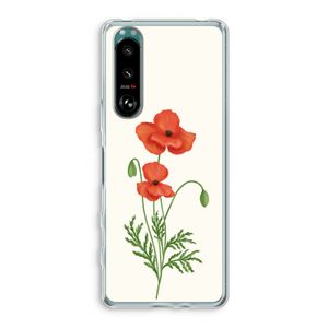 Red poppy: Sony Xperia 5 III Transparant Hoesje