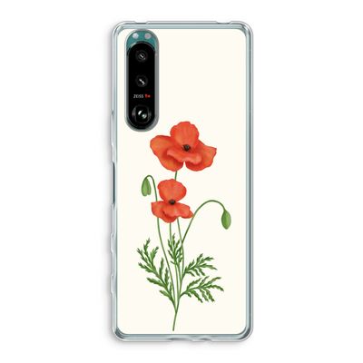 Red poppy: Sony Xperia 5 III Transparant Hoesje