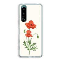 Red poppy: Sony Xperia 5 III Transparant Hoesje
