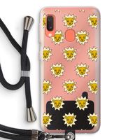Leeuwenkoppen: Samsung Galaxy A20e Transparant Hoesje met koord