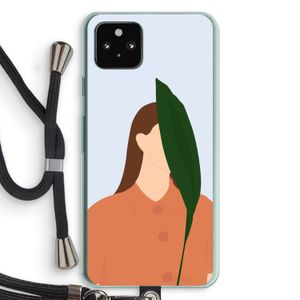 Leaf: Pixel 5a 5G Transparant Hoesje met koord