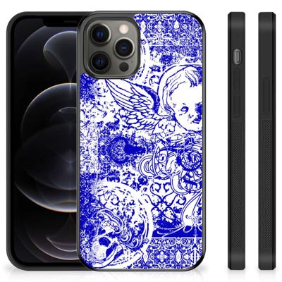 Mobiel Case iPhone 12 Pro Max Angel Skull Blauw