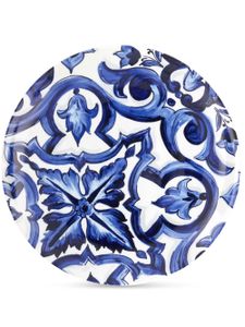 Dolce & Gabbana assiette en porcelaine imprimée - Bleu
