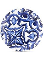 Dolce & Gabbana assiette en porcelaine imprimée - Bleu