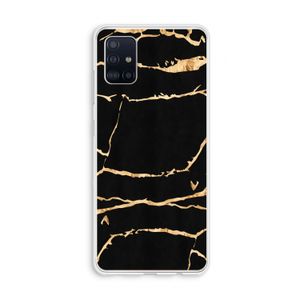 Gouden marmer: Galaxy A51 4G Transparant Hoesje