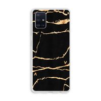 Gouden marmer: Galaxy A51 4G Transparant Hoesje
