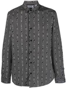 Versace Jeans Couture logo-print striped shirt - Noir