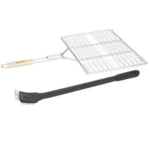 BBQ/barbecue grill klem 40 cm incl. schoonmaakborstel