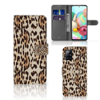 Samsung Galaxy A71 Telefoonhoesje met Pasjes Leopard