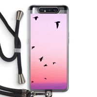 Fly away: Samsung Galaxy A80 Transparant Hoesje met koord Fly away: Samsung Galaxy A80 Transparant Hoesje met koord