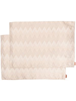 Missoni Home lot de 2 nappes à rayures diagonales - Tons neutres