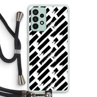 Zwarte vegen: Samsung Galaxy A52s 5G Transparant Hoesje met koord