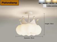 PrincessLume - Franse Kroonlamp met Crèmekleurige Windstijl