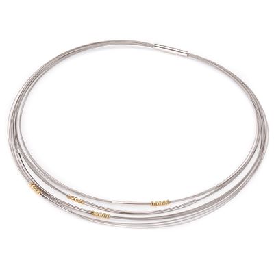 GALA DESIGN J0148 Ketting Sublime zilver-staal zilver-en goudkleurig 43 cm