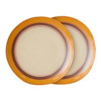 HKliving 70&apos;s Dinerbord Ø 29 cm - Set van 2 - Coconut