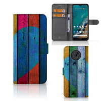 Nokia G50 Book Style Case Wood Heart - Cadeau voor je Vriend