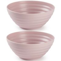 Set van 8x kommetjes/schaaltjes - Dessert/ontbijt - Kunststof - D14 cm - Oudroze