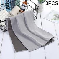 3 STKS absorberend polyester sneldrogend ademend koud gevild Fitness Sport draagbare handdoek pakket: 30x100 clasp Cup (grijs)