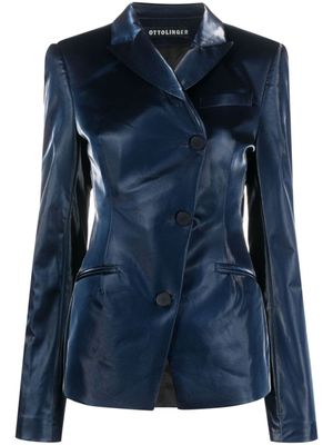 Ottolinger blazer verni à détail de harnais - Bleu