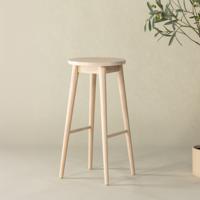 Nohr Barkruk 'Donella' Rubberhout, kleur Naturel (zithoogte 75cm)