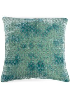 Anke Drechsel coussin en velours à broderies - Vert