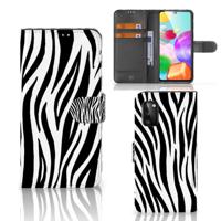 Samsung Galaxy A41 | Telefoonhoesje | Met pasjeshouder | Zebra