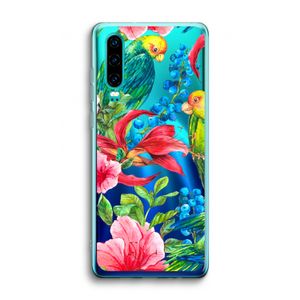 Papegaaien: Huawei P30 Transparant Hoesje