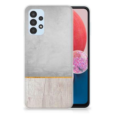 Samsung Galaxy A13 4G | Bumper Hoesje | Wood Concrete