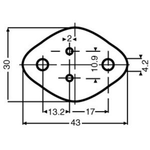 Fischer Elektronik GS 3 Mica schijf (l x b) 43 mm x 30 mm Geschikt voor TO-3 1 stuk(s)