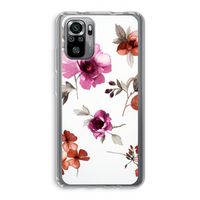 Geschilderde bloemen: Xiaomi Redmi Note 10S Transparant Hoesje