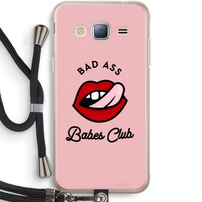 Badass Babes Club: Samsung Galaxy J3 (2016) Transparant Hoesje met koord