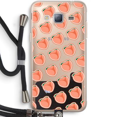 Just peachy: Samsung Galaxy J3 (2016) Transparant Hoesje met koord
