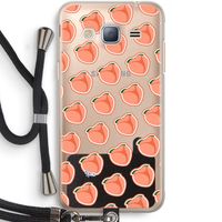 Just peachy: Samsung Galaxy J3 (2016) Transparant Hoesje met koord