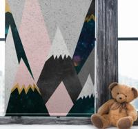 Rolgordijn Kleurrijk bergen kinderkamer