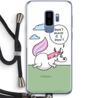 Unicorn: Samsung Galaxy S9 Plus Transparant Hoesje met koord
