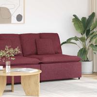 Modulaire bank middenmodule met kussens 100 cm wijnrood