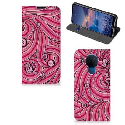 Nokia 5.4 | Bookcase | Swirl Pink