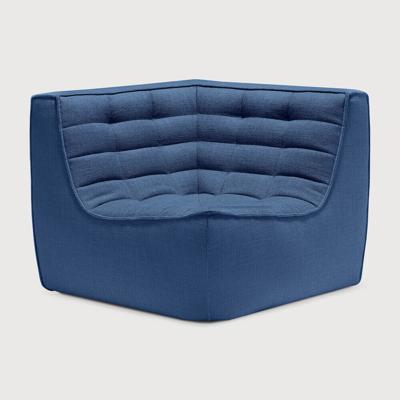Ethnicraft Modulaire Bank 'N701' 90° Vierkant Hoekelement, kleur Blauw