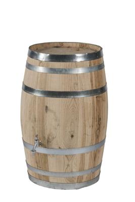 Regenton 100 liter nieuw met vulgat in deksel en verchroomde kraan - Vatenhandel stijf
