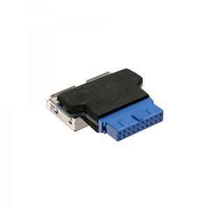 InLine 33444I 2x USB A USB 3.0 (19pin) Zwart, Blauw
