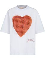 Marni t-shirt en coton à imprimé Wordsearch - Blanc