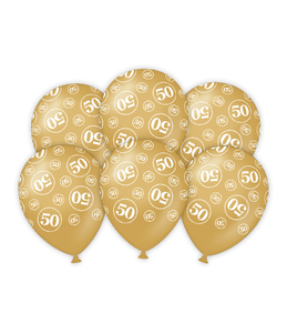 Ballonnen 50 jaar getrouwd 6 stuks